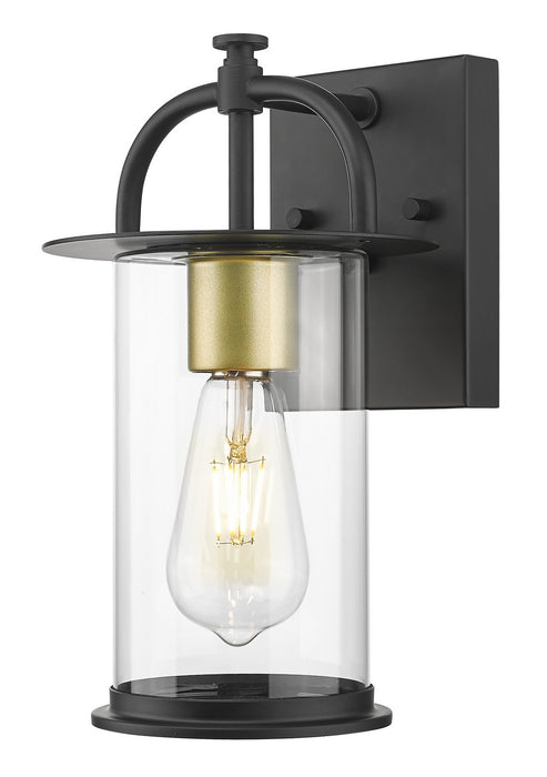 Acclaim Lighting 1023BK One Light Wall Lantern, Matt Black and Brass