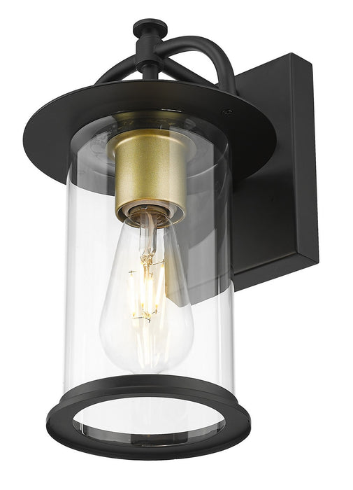 Acclaim Lighting 1023BK One Light Wall Lantern, Matt Black and Brass