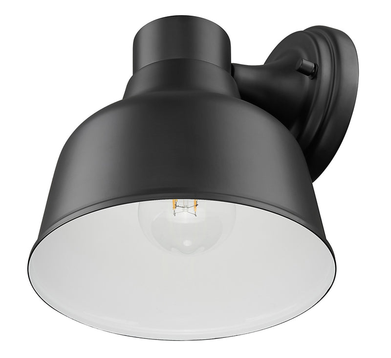 Acclaim Lighting 1030BK One Light Wall Lantern, Matte Black with White Gloss