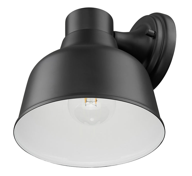 Acclaim Lighting 1030BK One Light Wall Lantern, Matte Black with White Gloss