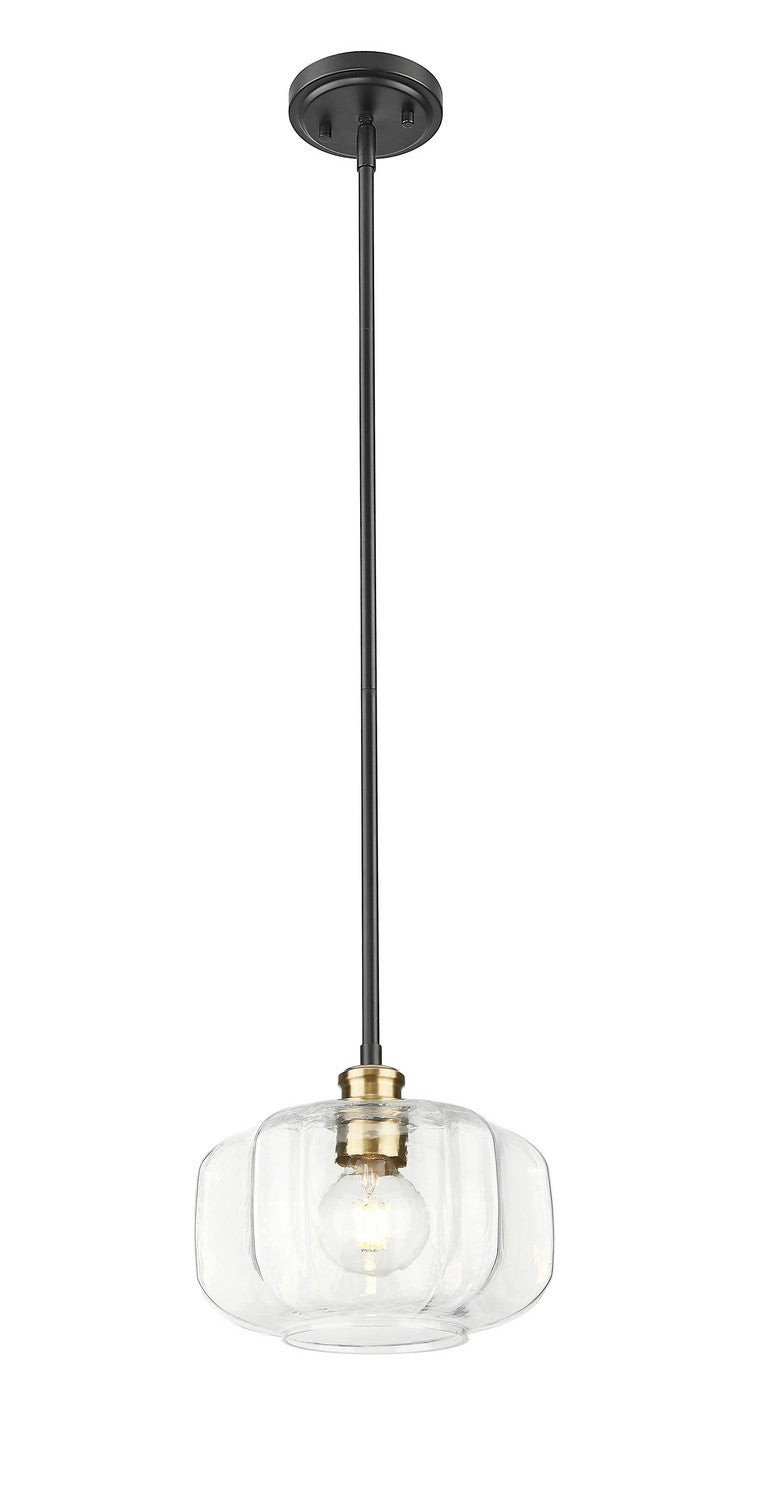 Acclaim Lighting IN20033BK One Light Pendant, Matte Black and Brass