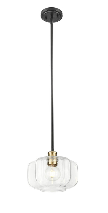 Acclaim Lighting IN20033BK One Light Pendant, Matte Black and Brass