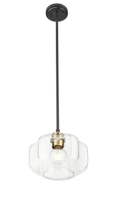 Acclaim Lighting IN20033BK One Light Pendant, Matte Black and Brass