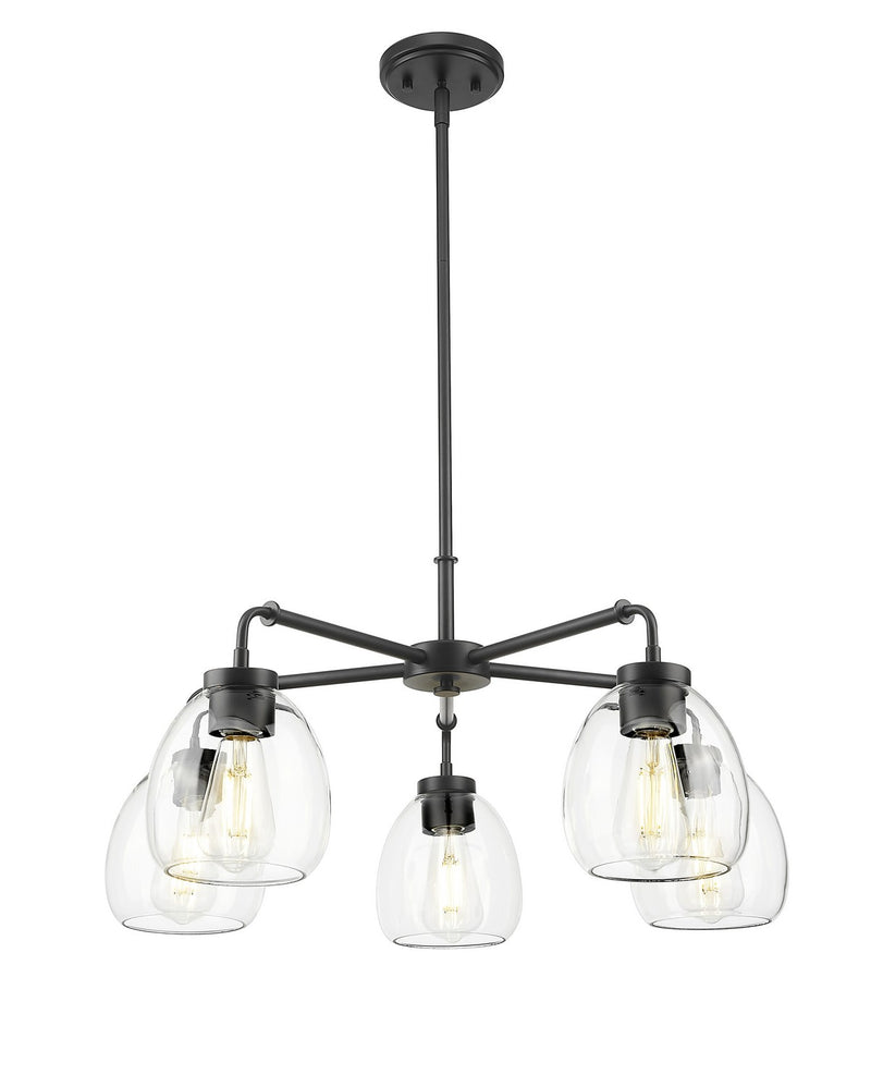 Acclaim Lighting IN20063BK Five Light Chandelier, Matte Black