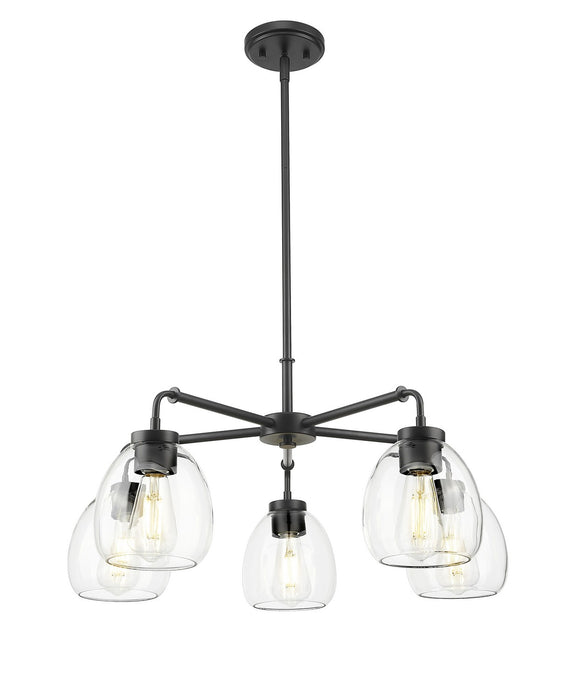Acclaim Lighting IN20063BK Five Light Chandelier, Matte Black