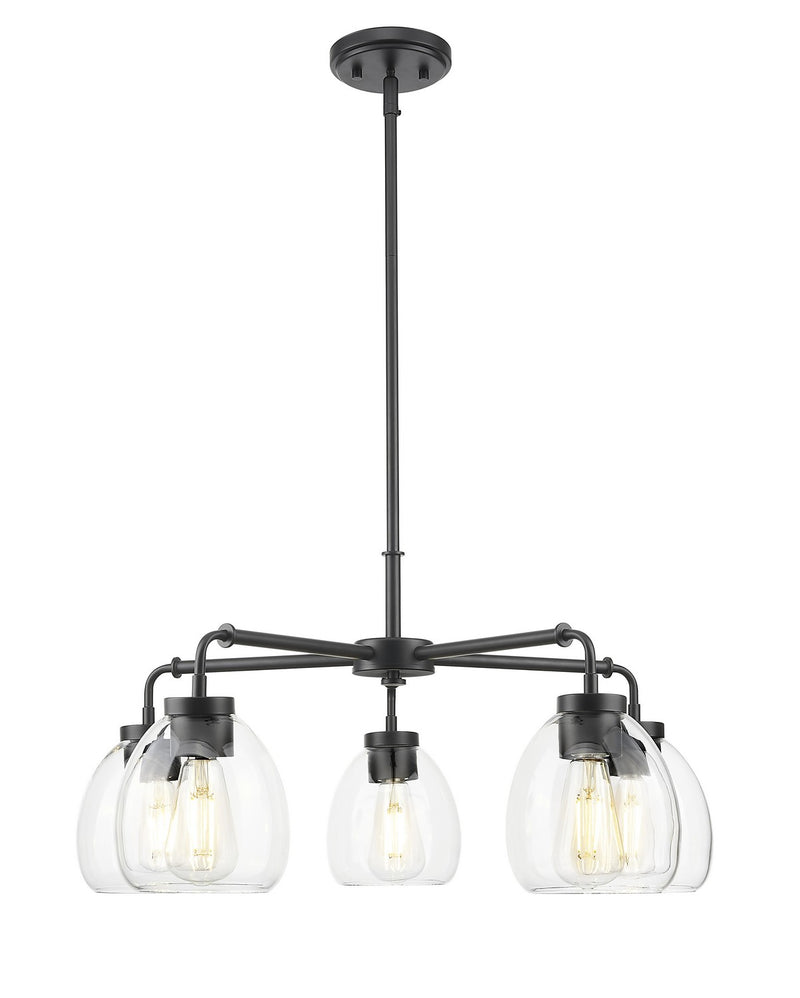 Acclaim Lighting IN20063BK Five Light Chandelier, Matte Black