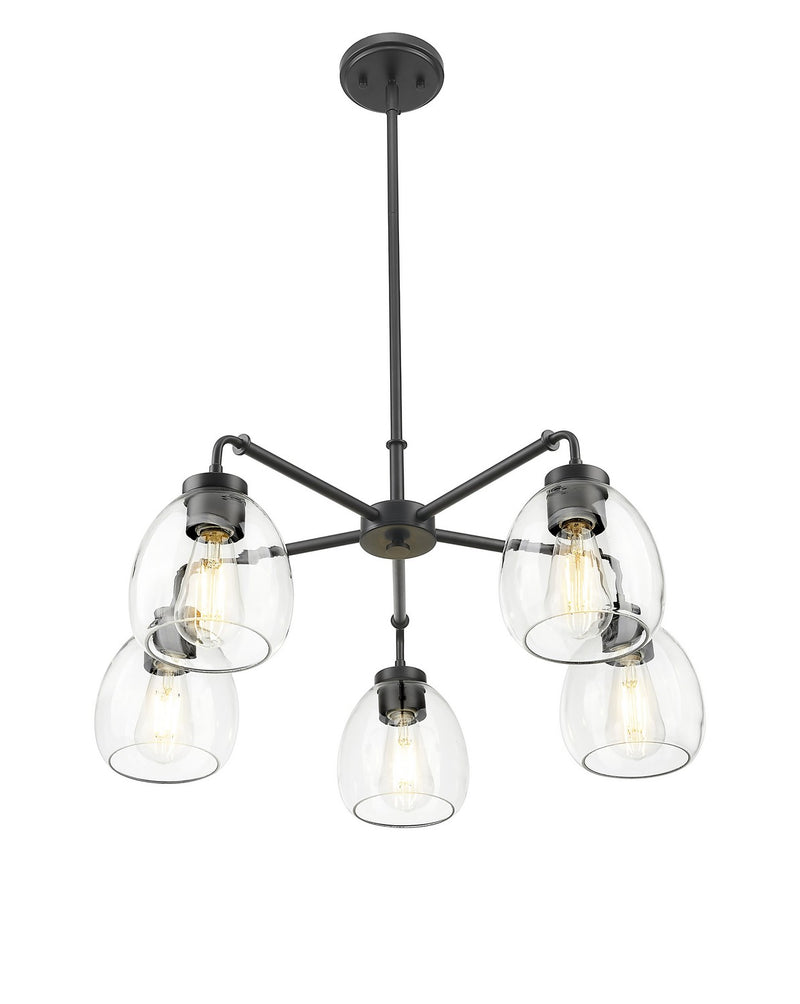 Acclaim Lighting IN20063BK Five Light Chandelier, Matte Black