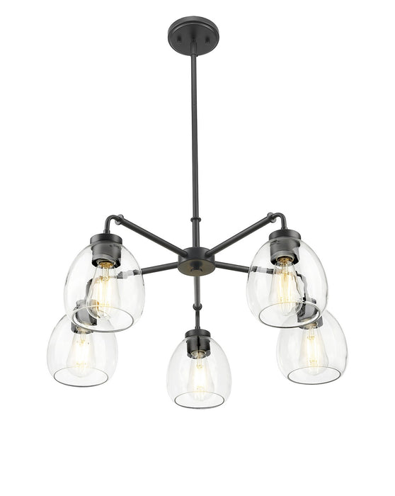Acclaim Lighting IN20063BK Five Light Chandelier, Matte Black