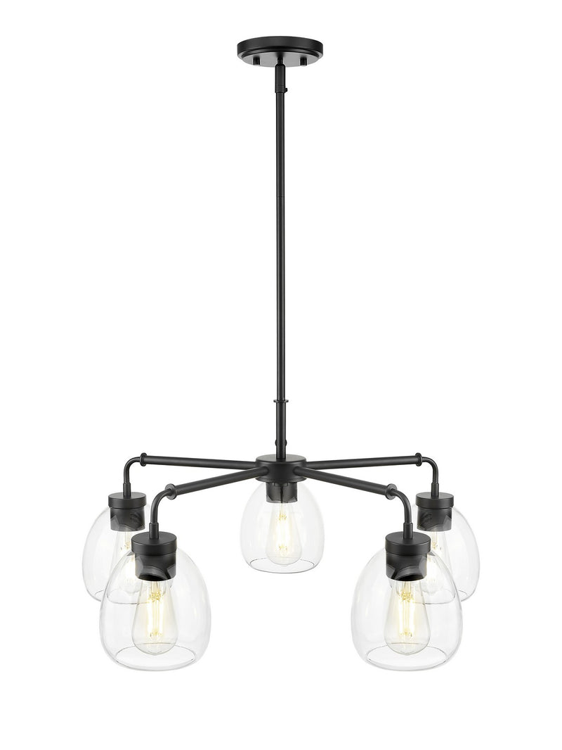 Acclaim Lighting IN20063BK Five Light Chandelier, Matte Black