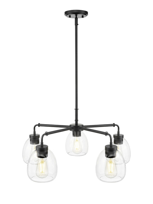 Acclaim Lighting IN20063BK Five Light Chandelier, Matte Black