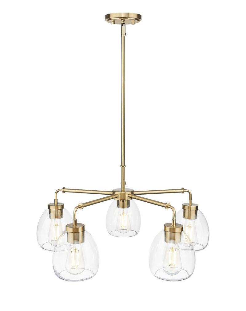 Acclaim Lighting IN20063BR Five Light Chandelier, Brass