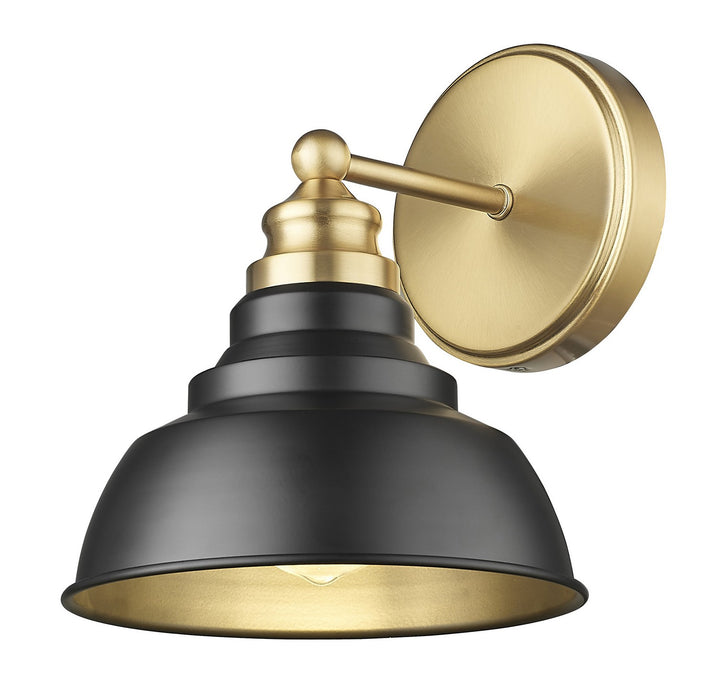 Acclaim Lighting IN40026BK One Light Wall Sconce, Matte Black and Brass