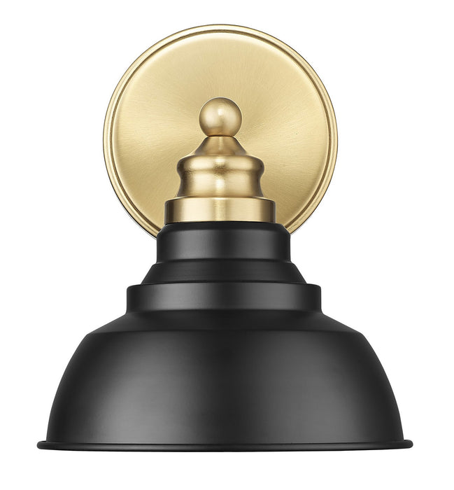 Acclaim Lighting IN40026BK One Light Wall Sconce, Matte Black and Brass