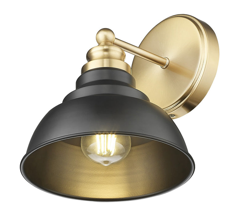 Acclaim Lighting IN40026BK One Light Wall Sconce, Matte Black and Brass