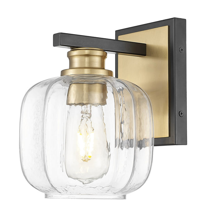 Acclaim Lighting IN40030BK One Light Wall Sconce, Matte Black and Brass