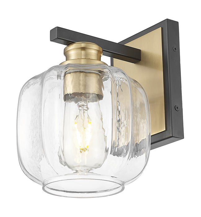 Acclaim Lighting IN40030BK One Light Wall Sconce, Matte Black and Brass