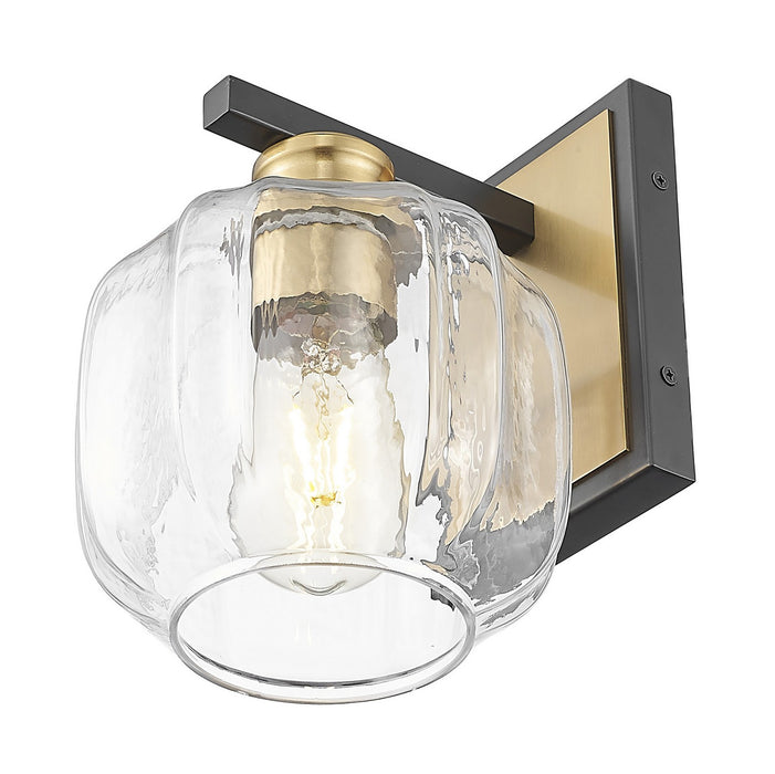 Acclaim Lighting IN40030BK One Light Wall Sconce, Matte Black and Brass