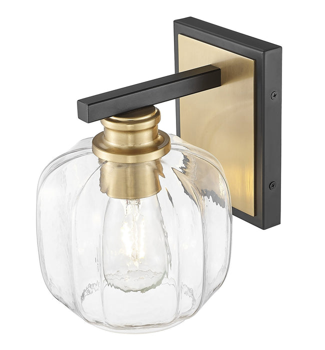 Acclaim Lighting IN40030BK One Light Wall Sconce, Matte Black and Brass