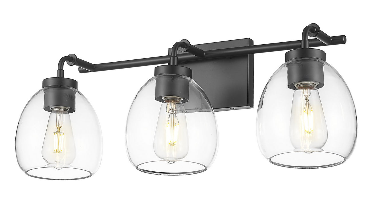 Acclaim Lighting IN40062BK Three Light Vanity, Matte Black