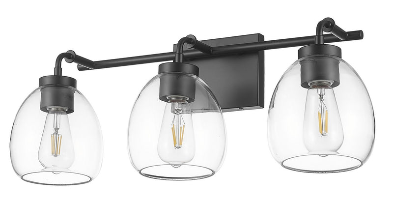 Acclaim Lighting IN40062BK Three Light Vanity, Matte Black
